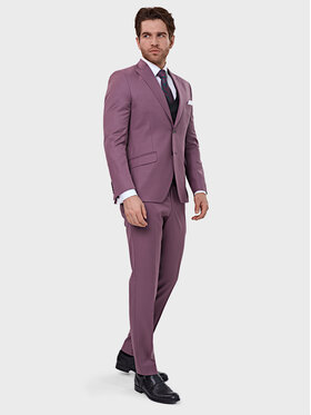 Evenemen Evenemen Garnitur Living Fioletowy Slim Fit