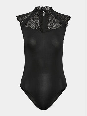 Pieces Pieces Боді Amber 17149435 Чорний Slim Fit