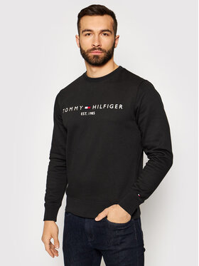 Tommy Hilfiger Tommy Hilfiger Džemperis ar kapuci Logo MW0MW11596 Melns Regular Fit