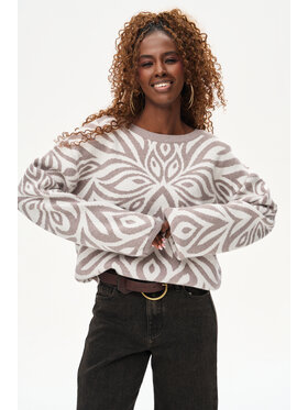 blue shadow blue shadow Sweter Pegy Beżowy Regular Fit