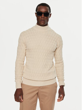 INDICODE INDICODE Pulover Inaldom 35-822 Écru Regular Fit