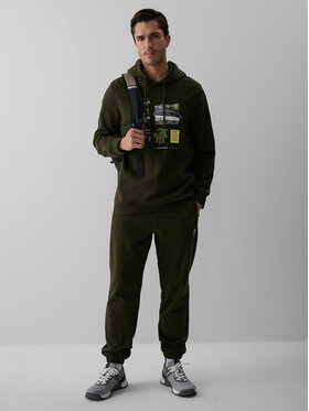 4F 4F Spodnie dresowe OVERLAND Khaki Regular Fit
