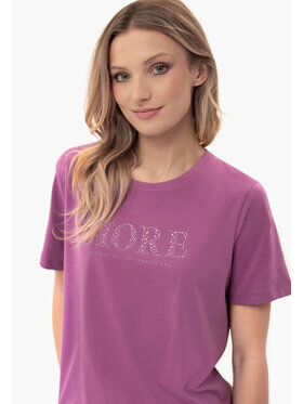 Volcano Volcano T-Shirt T-MORE Fioletowy Regular Fit