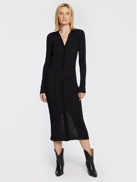 Remain Remain Sukienka dzianinowa Refined Merino Wool RM1735 Granatowy Slim Fit