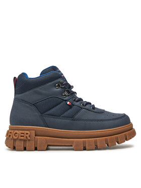 Tommy Hilfiger Tommy Hilfiger Gležnjače Lace-Up Bootie T3X5-33707-1492 S Tamnoplava