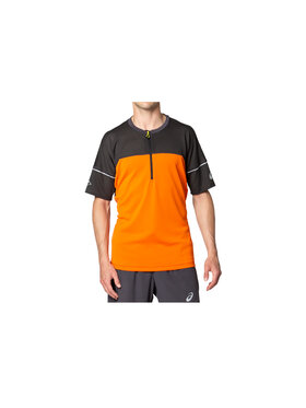 Asics Asics T-Shirt Asics Fujitrail Top Tee Pomarańczowy Slim Fit