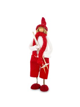 MIAhome MIAhome Figurka SUKIYA-2 w wysokiej czapce Czerwony