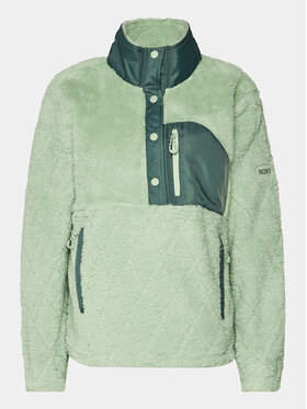 Roxy Roxy Mikina Alabama Otlr ERJFT04714 Zelená Regular Fit