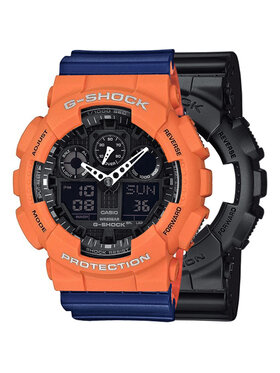Casio Casio Zegarek SET GA-100-1A1ER + BEZEL 10589006 + PASEK 10527467 Niebieski