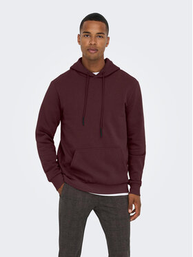 Only & Sons Only & Sons Bluza 22018685 Bordowy Regular Fit