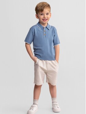 minoti minoti Polo 29SET207 Błękitny Regular Fit