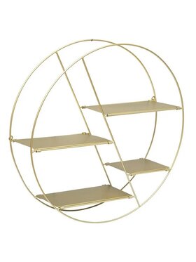 MIAhome MIAhome Półka wisząca okrągła złota 50 cm Złoty