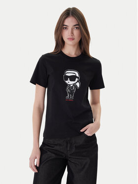 KARL LAGERFELD KARL LAGERFELD T-krekls A1W17126 Melns Regular Fit