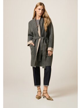 Oltre Oltre Cardigan M565E001951N0S3 Grigio Regular Fit