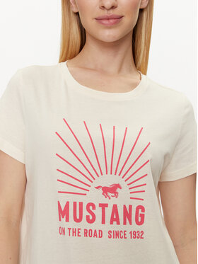 Mustang T-shirt Alina C Print 1014676 Žuta Regular Fit