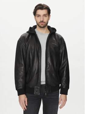 Mustang Mustang Lederjacke Matera 310-24-056 Schwarz Regular Fit