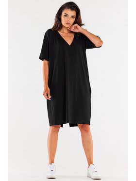 Infinite You Infinite You Sukienka letnia M303 Czarny Basic Fit