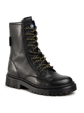 Tommy Jeans Tommy Jeans Ορειβατικά παπούτσια Double Detail Lace Up Boot EN0EN01094 Μαύρο