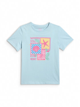 4F 4F T-Shirt SUMMER SPLASH Niebieski Regular Fit