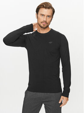 4F 4F Hosszú ujjú 4FAW23TLONM155 Fekete Slim Fit