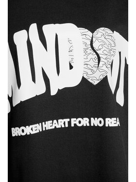 Mindout T-shirt Broken Heart Crna Boxy Fit