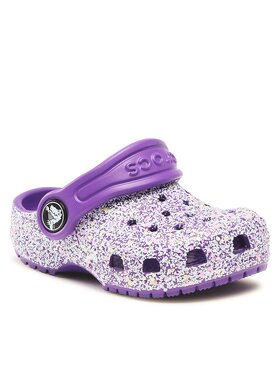 Crocs Natikače Crocs Classic Glitter Kids Clog T 206992 Ljubičasta