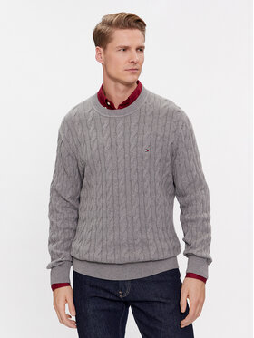 Tommy Hilfiger Tommy Hilfiger Sweter MW0MW33132 Szary Relaxed Fit