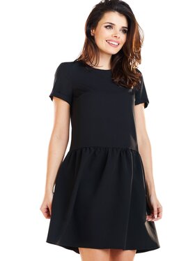 Awama Awama Sukienka letnia A277 Czarny Basic Fit