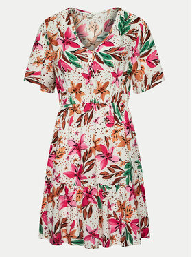 Roxy Roxy Sommerkleid Sea Symphony ERJWD03768 Weiß Regular Fit