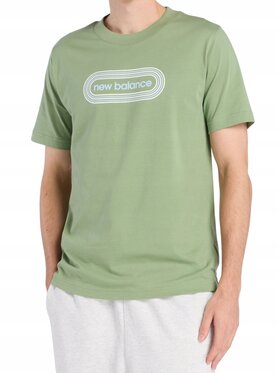 New Balance New Balance T-Shirt MT61C48BAAR Zielony Standard Fit
