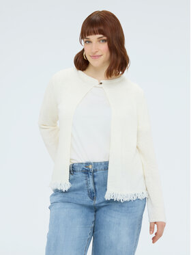 Fiorella Rubino Fiorella Rubino Kardigan M193L008470N011 Biały Boxy Fit