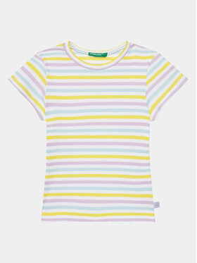 United Colors Of Benetton United Colors Of Benetton Marškinėliai 3W5BG10D4 Spalvota Slim Fit
