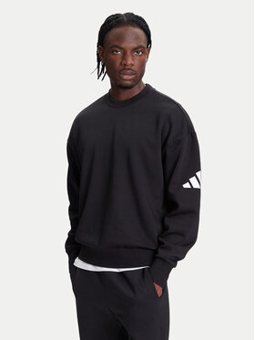 adidas adidas Mikina Essentials JF3542 Čierna Loose Fit