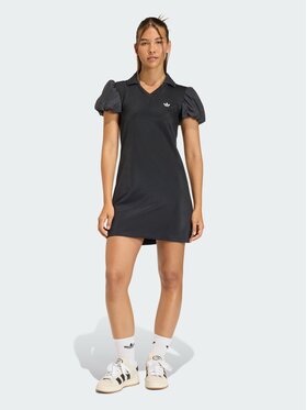 adidas adidas Sukienka codzienna with balloon sleeves Czarny Slim Fit