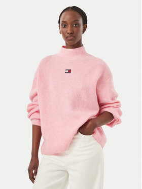 Tommy Jeans Tommy Jeans Džemperis Badge DW0DW23349 Rozā Relaxed Fit
