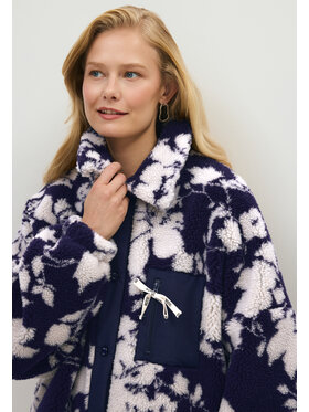 BIZUU BIZUU Bunda pro přechodné období TEDDY FLEECE JACKET Modrá Standard Fit