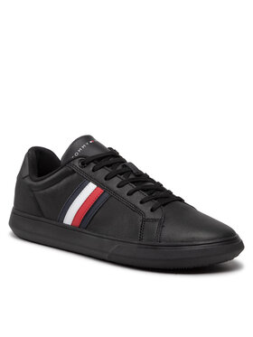 Tommy Hilfiger Tommy Hilfiger Sneakers Corporate Cup Leather Stripes FM0FM04275 Noir