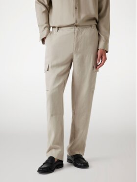 Guess Guess Spodnie materiałowe 175779 Beżowy Regular Fit