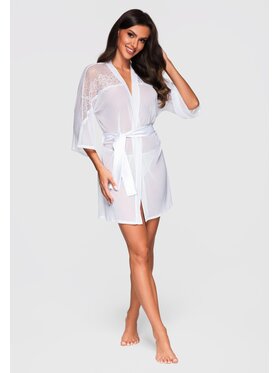 Ombre Ombre Szlafrok LW-NWRB-0102 Biały Regular Fit