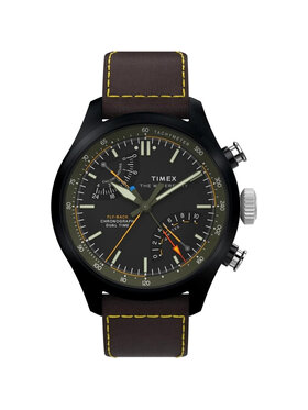 Timex Timex Zegarek TW2Y70100 Brązowy