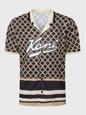 Karl Kani Karl Kani Риза Varsity Logo Baseball 6033425 Черен Relaxed Fit