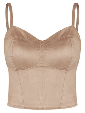 Guess Guess Top W6RH03 WJ472 Beige Slim Fit