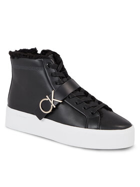 Calvin Klein Calvin Klein Сникърси Flatform Cupsole Hightop W/Hw Wl HW0HW01667 Черен