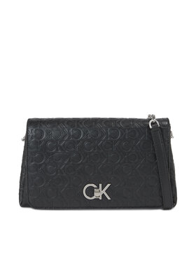 Calvin Klein Calvin Klein Kabelka Re-Lock Shoulder Bag Md - Emb K60K611061 Čierna