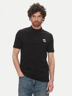 KARL LAGERFELD KARL LAGERFELD Поло 745023 552224 Чорний Regular Fit