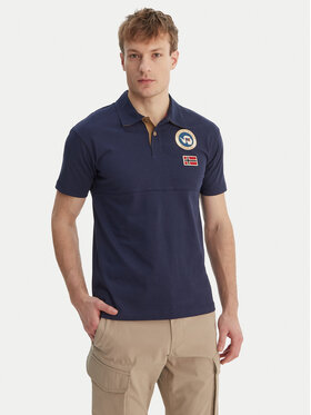 Napapijri Napapijri Tricou polo E-Reflect NP0A4H4B Bleumarin Relaxed Fit