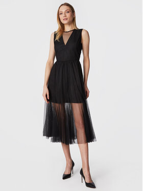 TWINSET TWINSET Коктейлна рокля 231TP2721 Черен Regular Fit