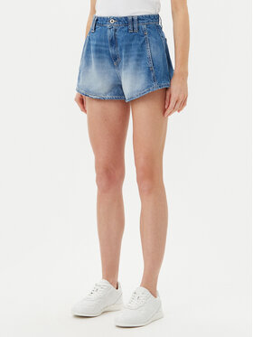Please Please Szorty jeansowe D0KDEH0W7S Niebieski Regular Fit