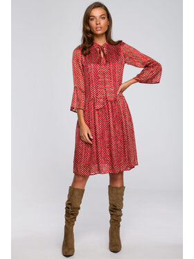 Stylove Stylove Sukienka codzienna S237 Czerwony Regular Fit