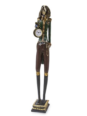 MIAhome MIAhome Figurka psa z zegarkiem 65x10x10 cm MUBWA duża Kolorowy
